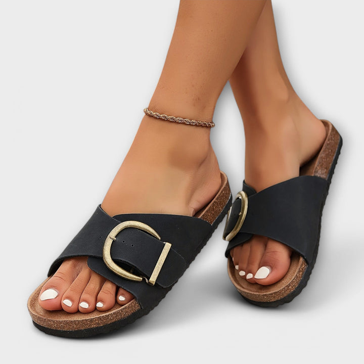 Margie - Sandales en liège pour femmes avec design à lanières