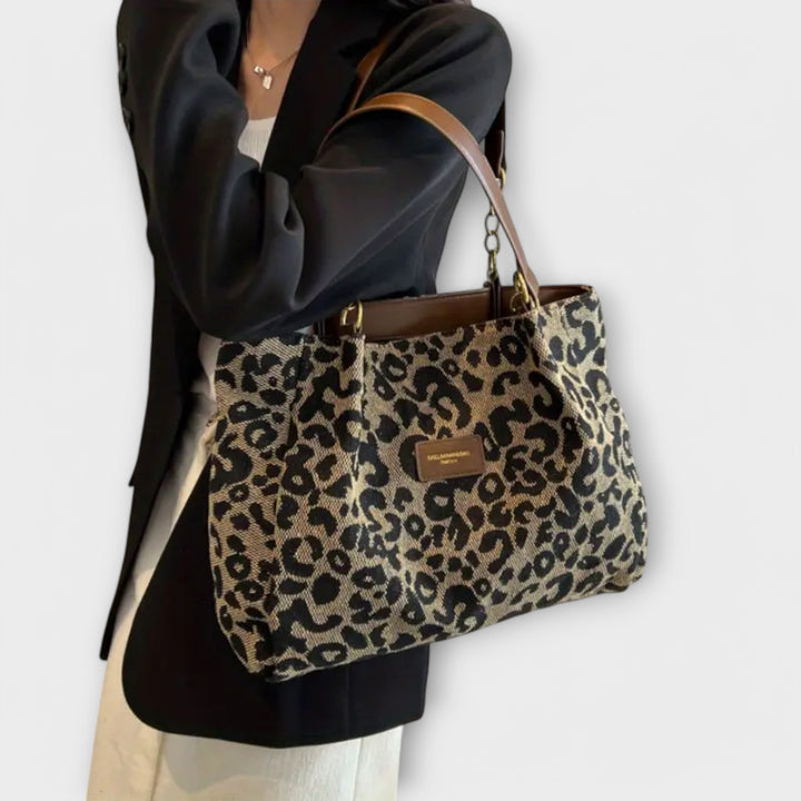 Chic - Leopard print canvas bag