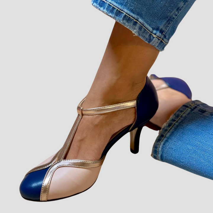 Fina – Escarpins Femme Élégants à Bout Rond et Bride T