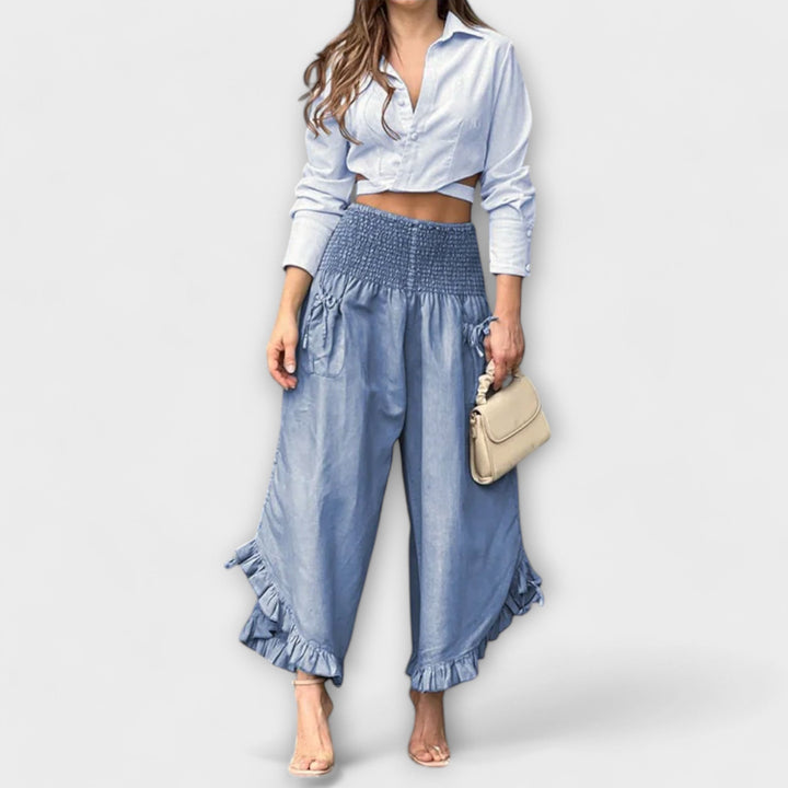 Jaya - Pantalon décontracté avec des plis de mode