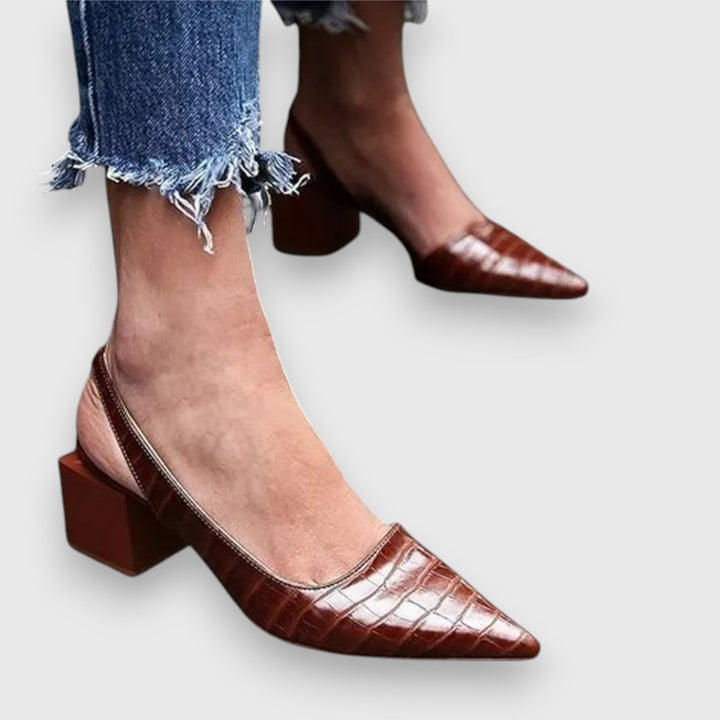 Nora – Escarpins Vintage à Talons Slingback