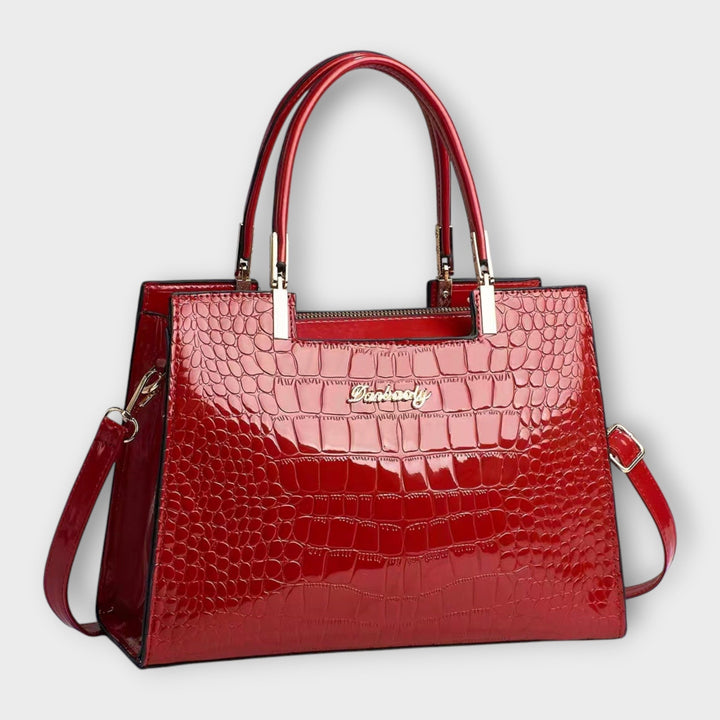 Chic - Sac à main en cuir crocodile éclatant