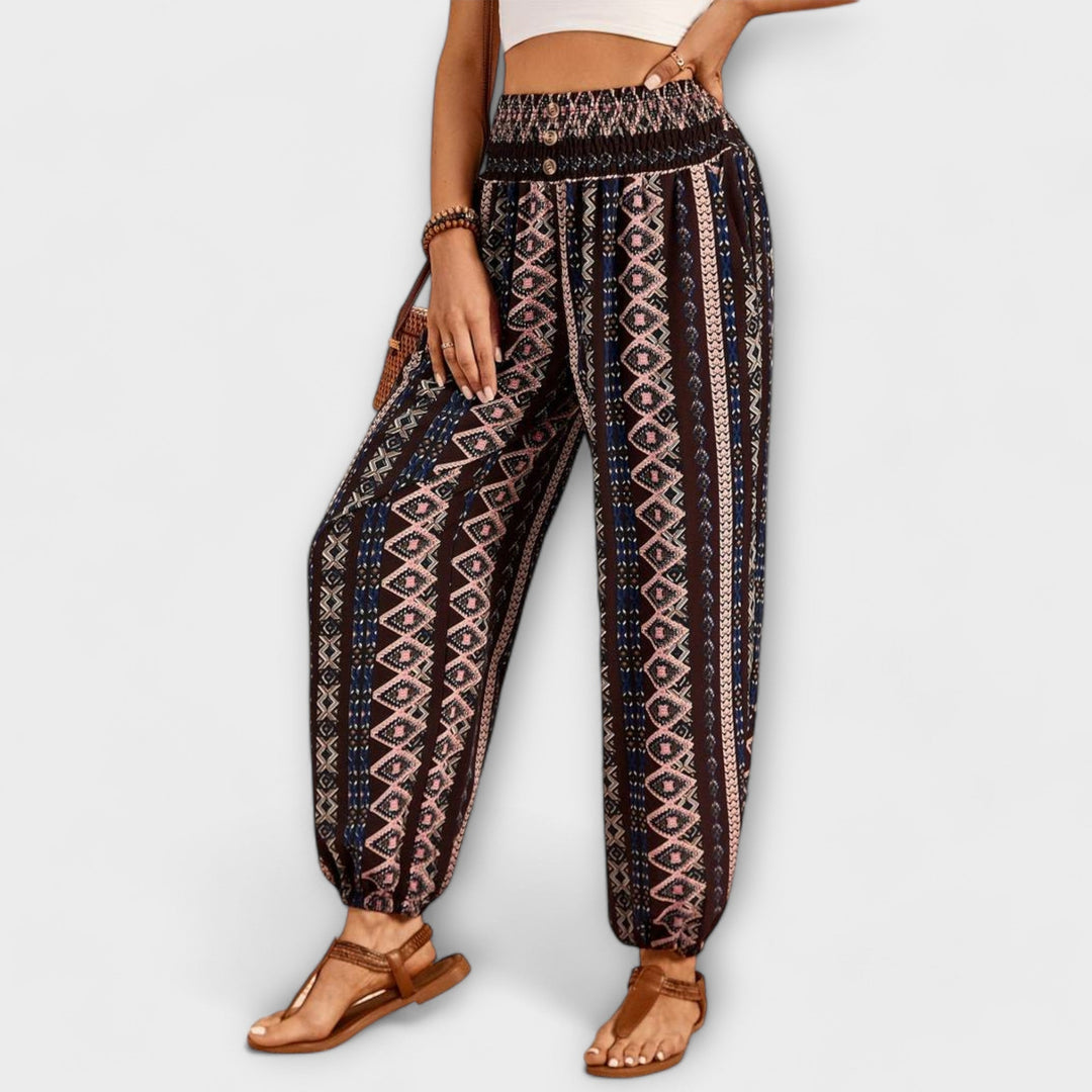 Scarlett - Pantalon avec graphique ethnique