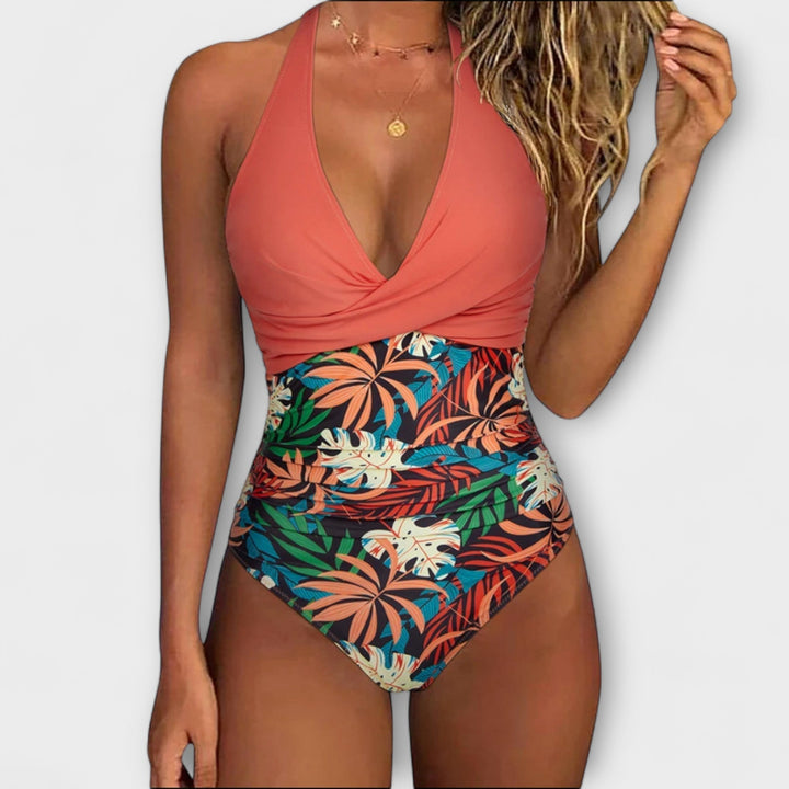 Florence - Elegant women's swimsuit with V-neckline