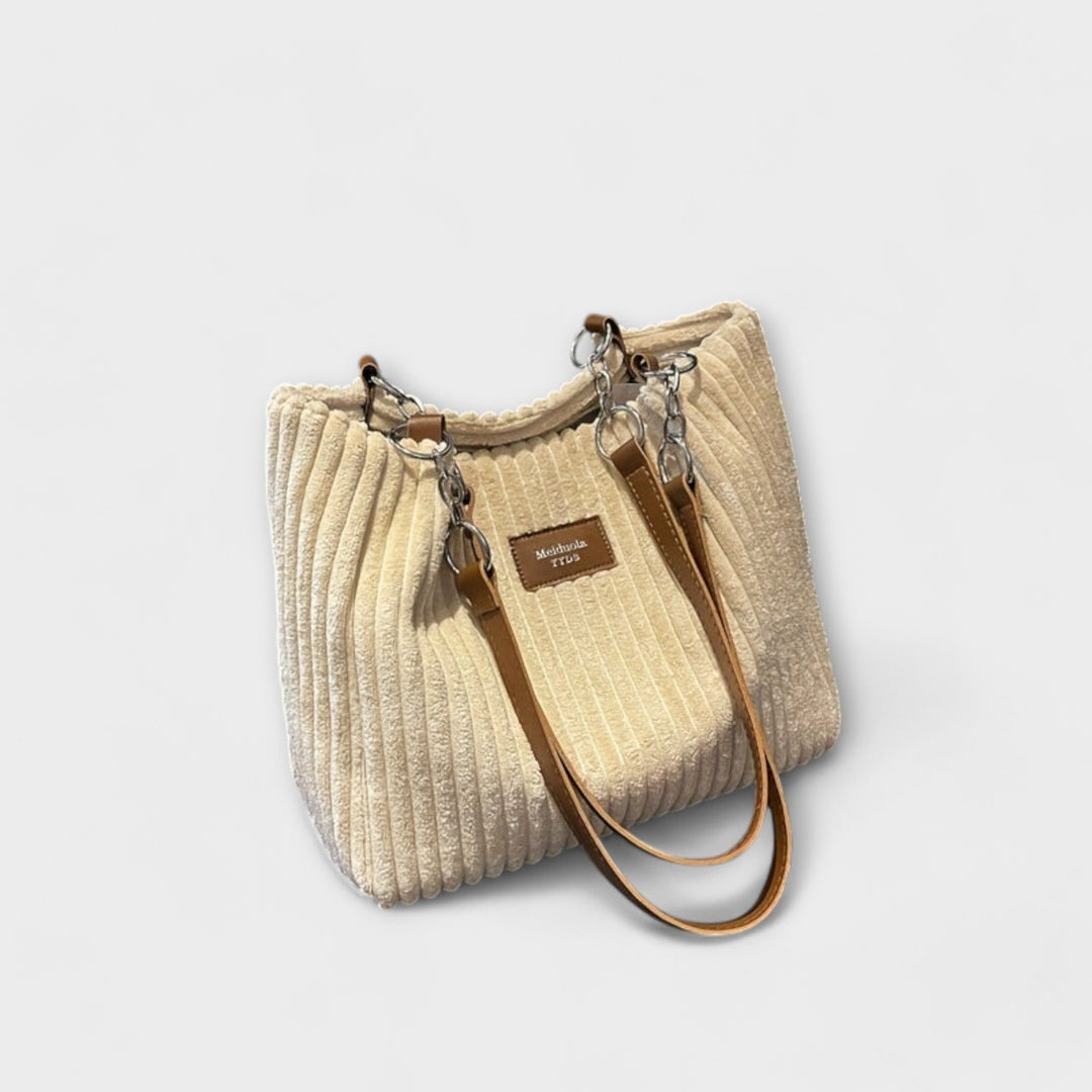 Chic - Sac à bandoulière en velours côtelé luxueux