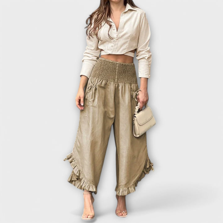 Jaya - Pantalon décontracté avec des plis de mode