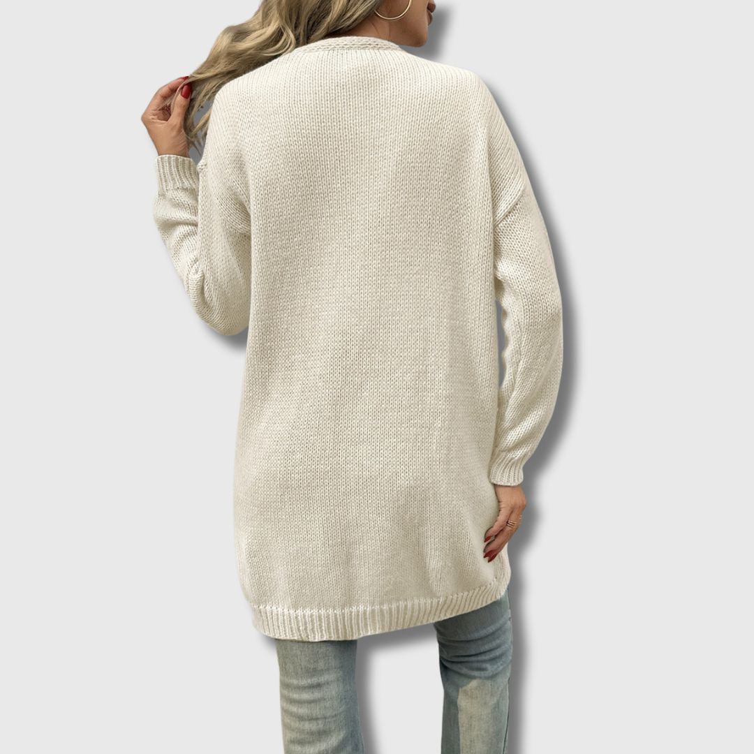 Gaëlle - Cardigan Long Élégant pour Femme