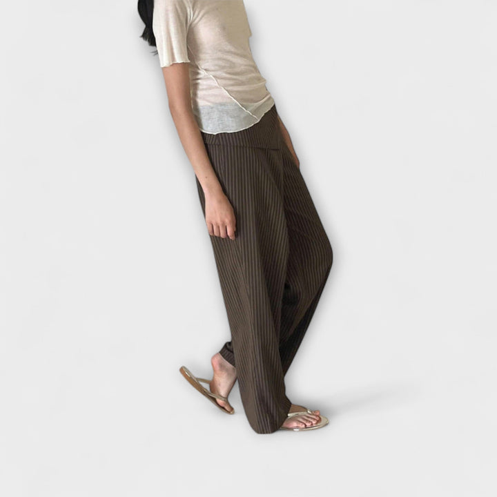 Julia - Striped Foldable Pants