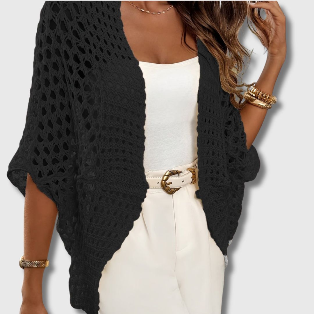 Amandine - Cardigan Crocheté Élégant pour Femmes Allure Raffinée
