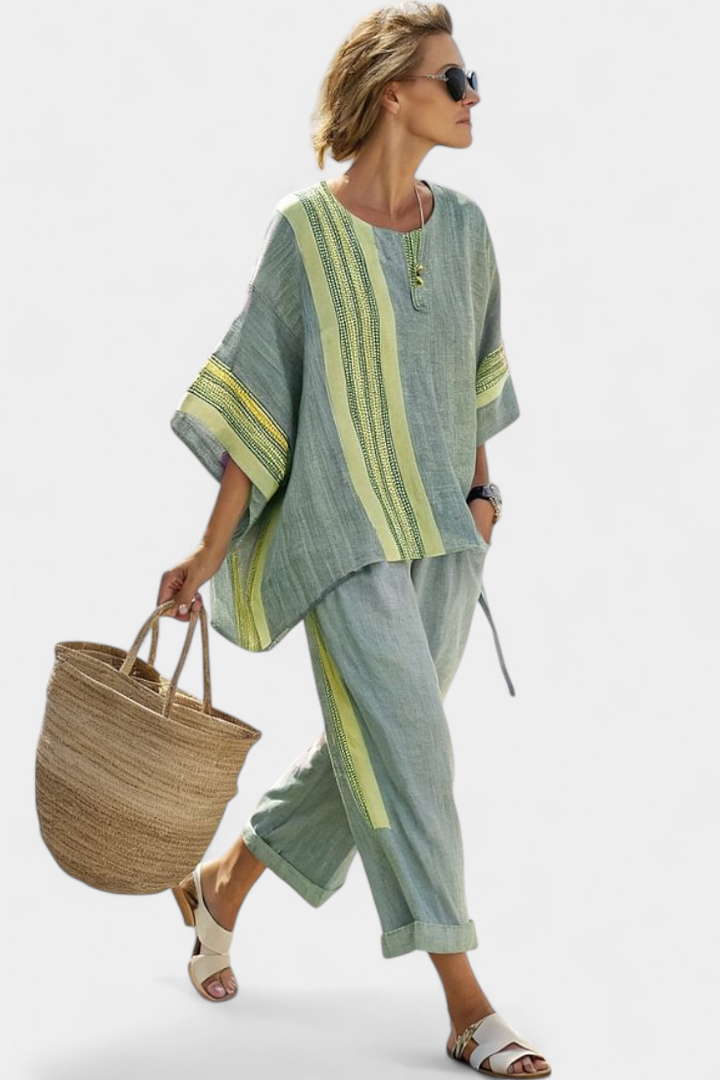 Sandra – Robe Rayée Élégante pour Femme Édition Limitée