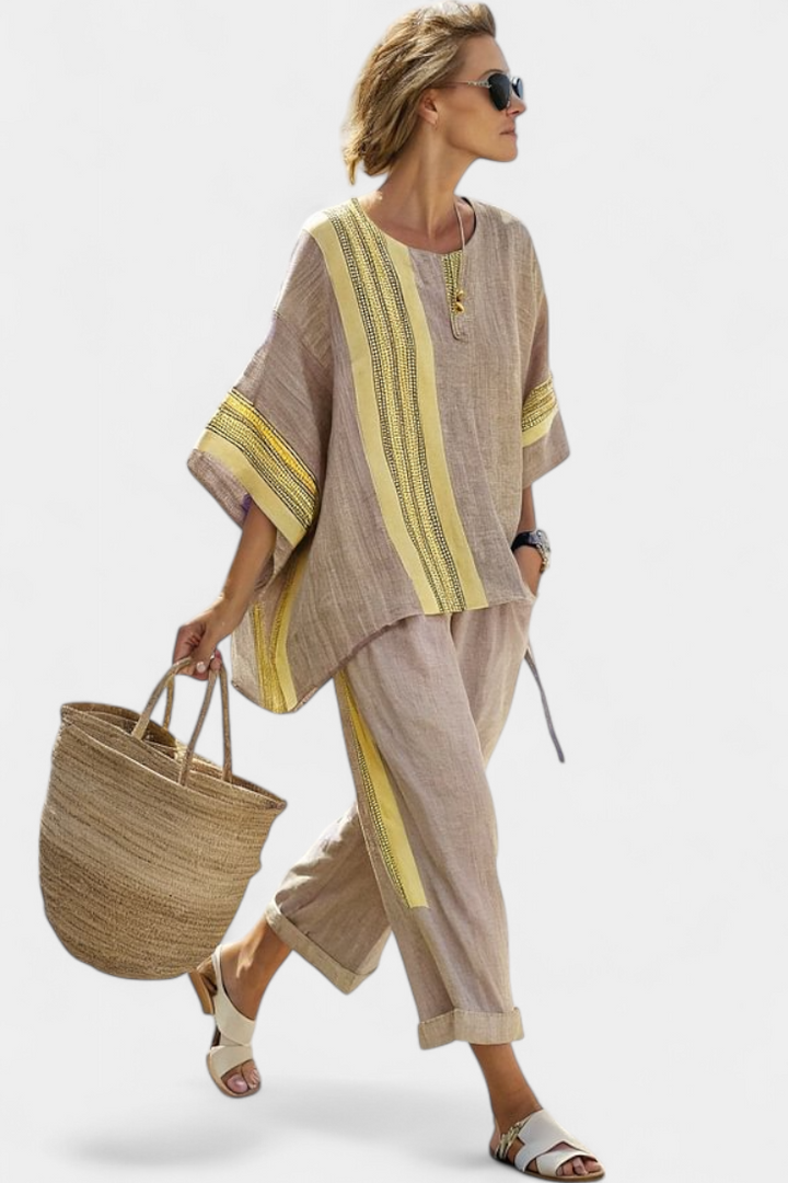 Sandra – Robe Rayée Élégante pour Femme Édition Limitée