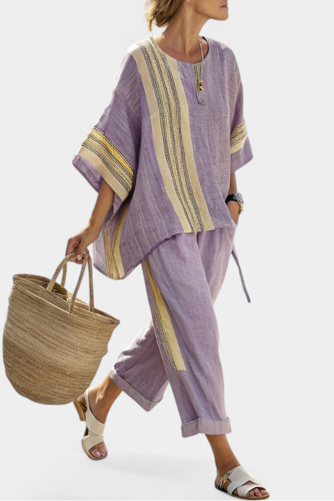 Sandra – Robe Rayée Élégante pour Femme Édition Limitée
