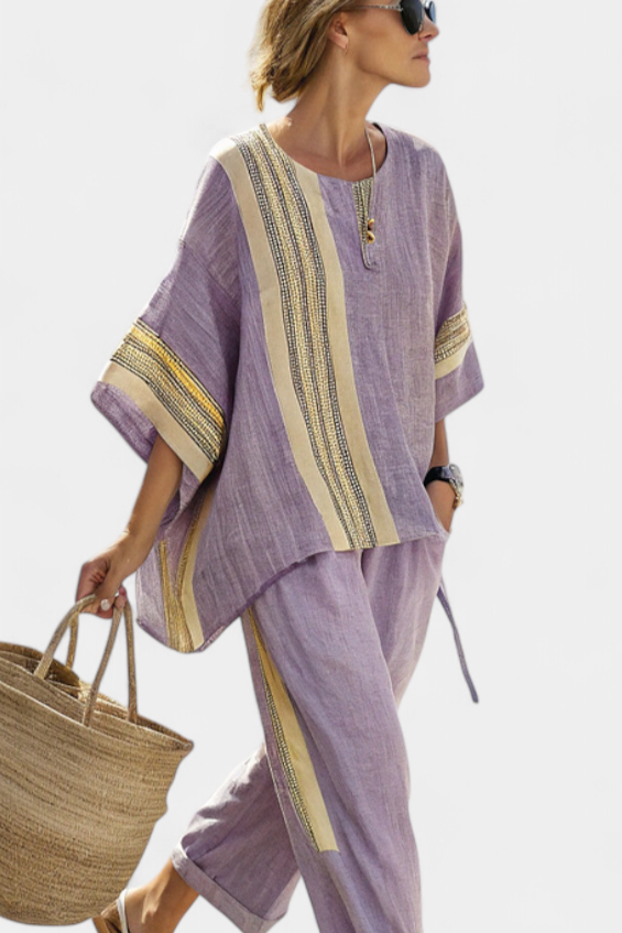 Sandra – Robe Rayée Élégante pour Femme Édition Limitée