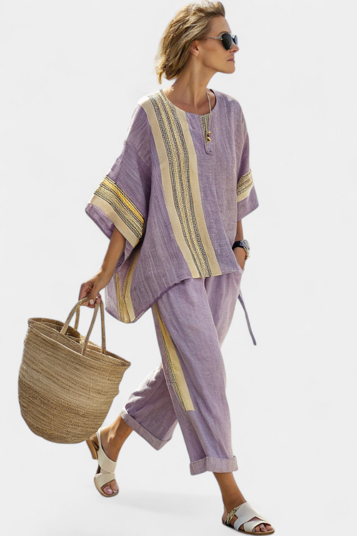 Sandra – Robe Rayée Élégante pour Femme Édition Limitée