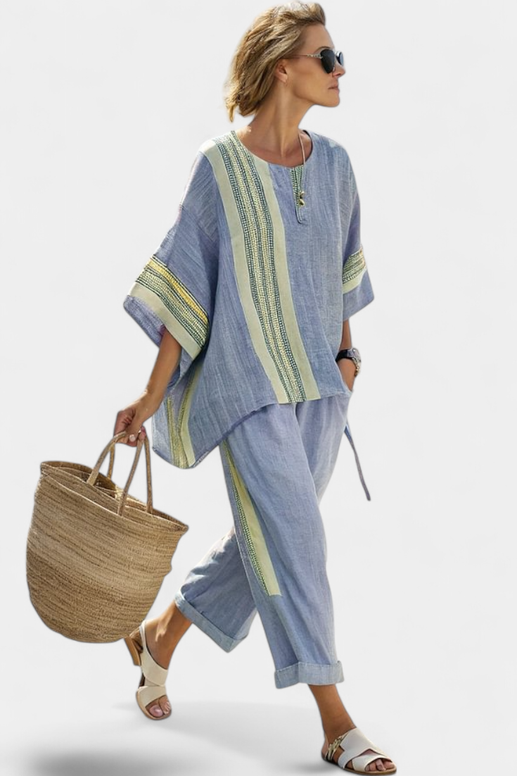 Sandra – Robe Rayée Élégante pour Femme Édition Limitée