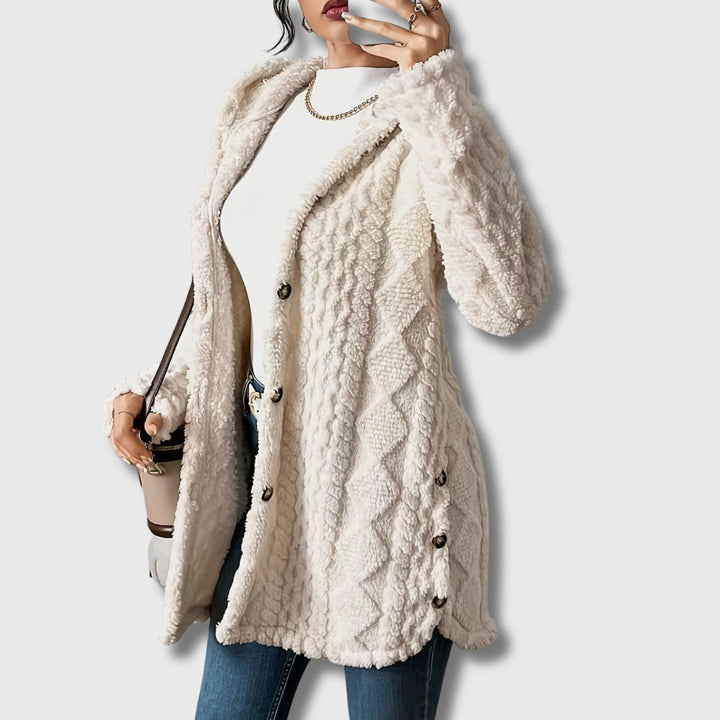 Élodie - Manteau teddy pour femmes à capuche Édition limitée