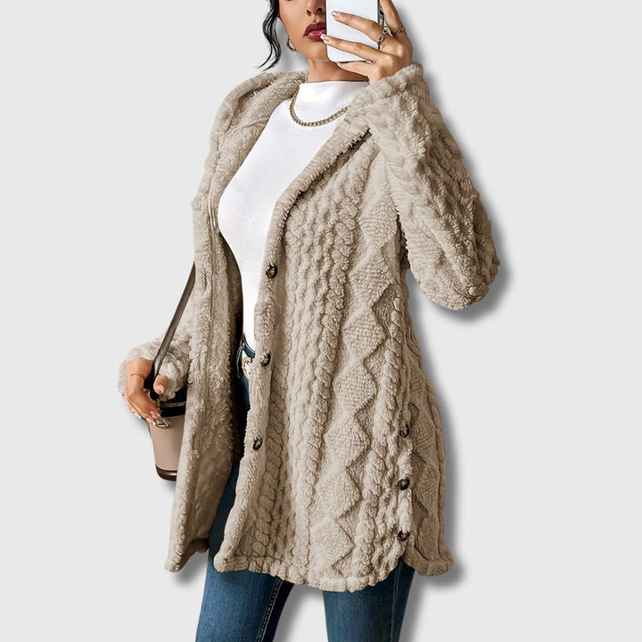 Élodie - Manteau teddy pour femmes à capuche Édition limitée