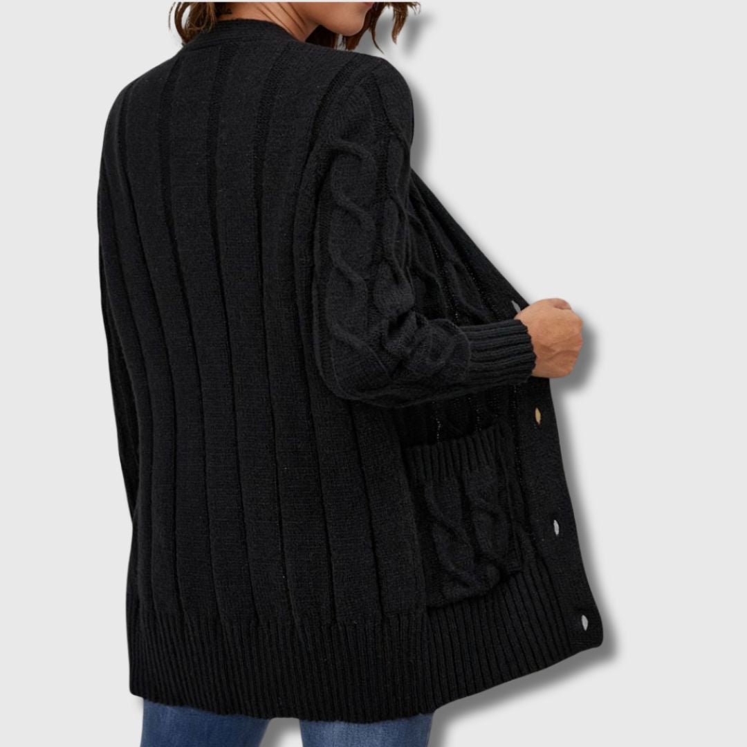 Édith - Cardigan Torsadé Élégant pour Femme