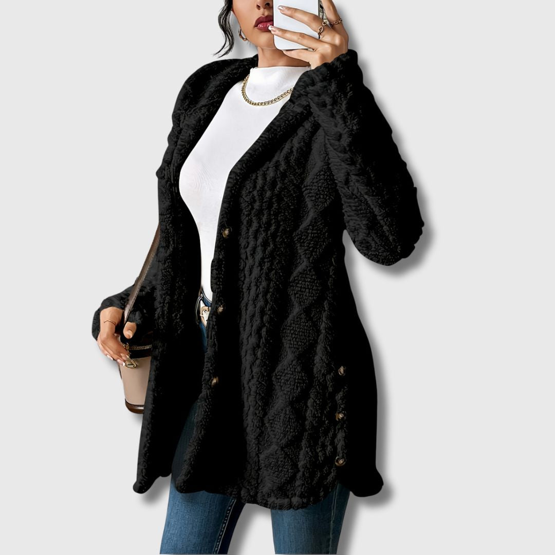 Élodie - Manteau teddy pour femmes à capuche Édition limitée