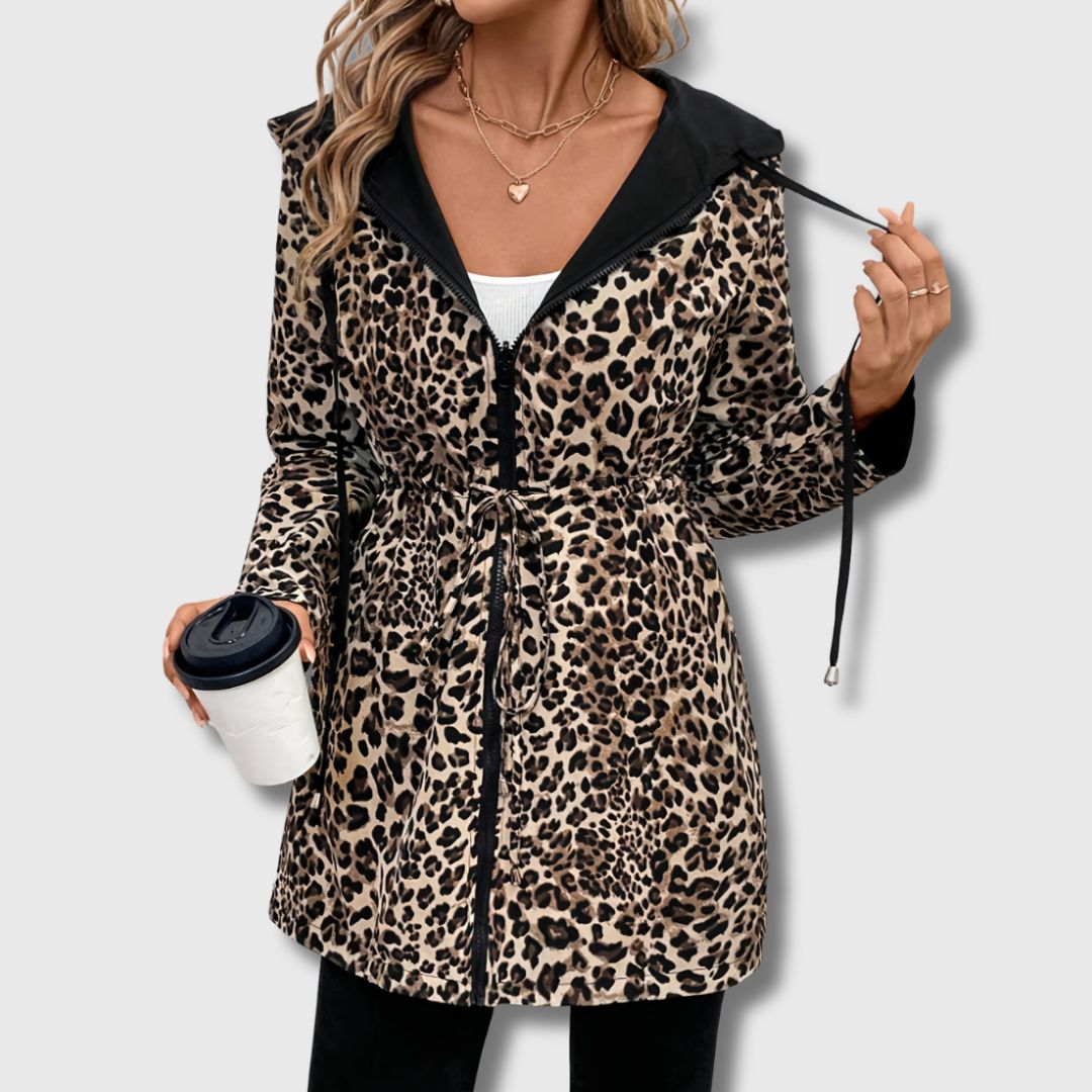 Salena - Veste Réversible pour Femme style Léopard
