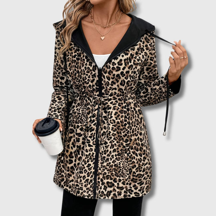 Salena - Veste Réversible pour Femme style Léopard