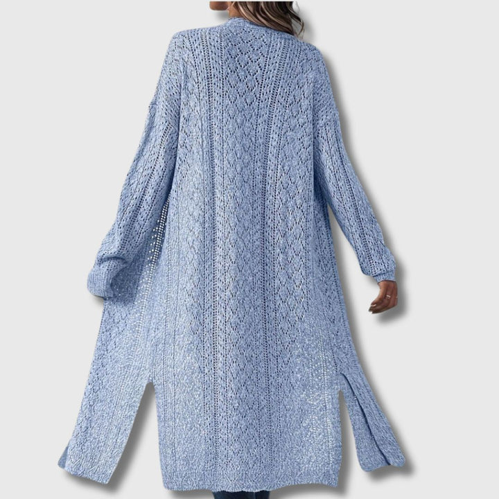 Clotilde - Cardigan Long Ouvert Élégant pour Femme