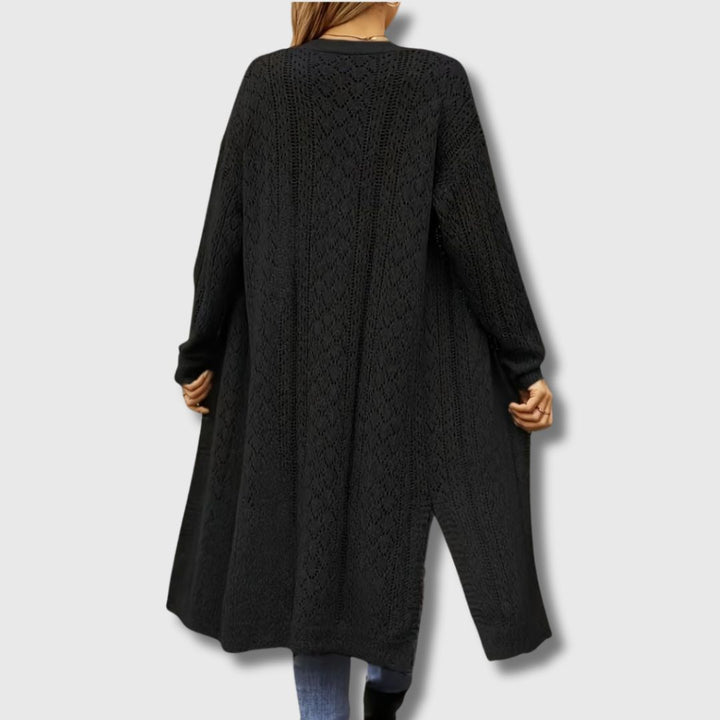 Clotilde - Cardigan Long Ouvert Élégant pour Femme