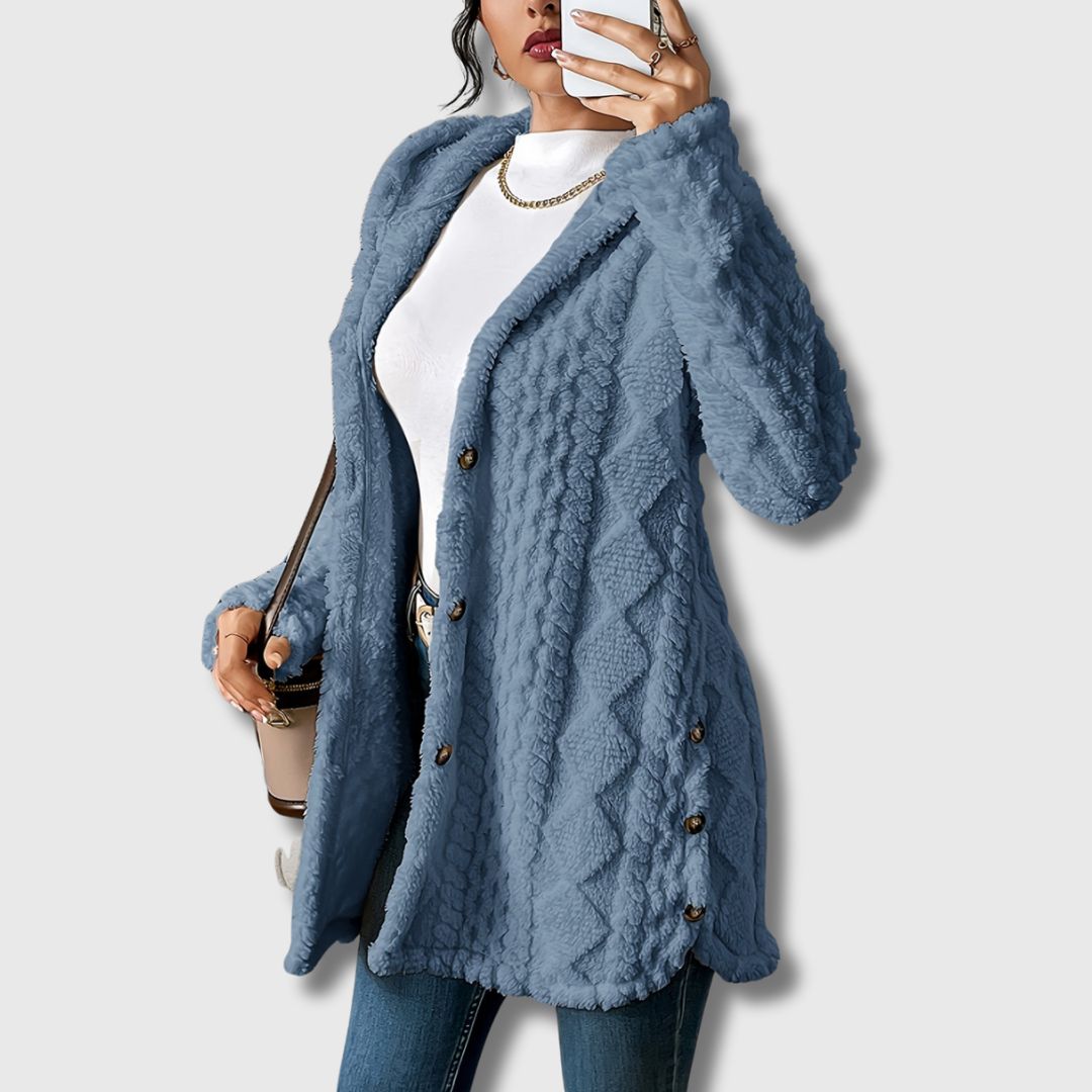 Élodie - Manteau teddy pour femmes à capuche Édition limitée