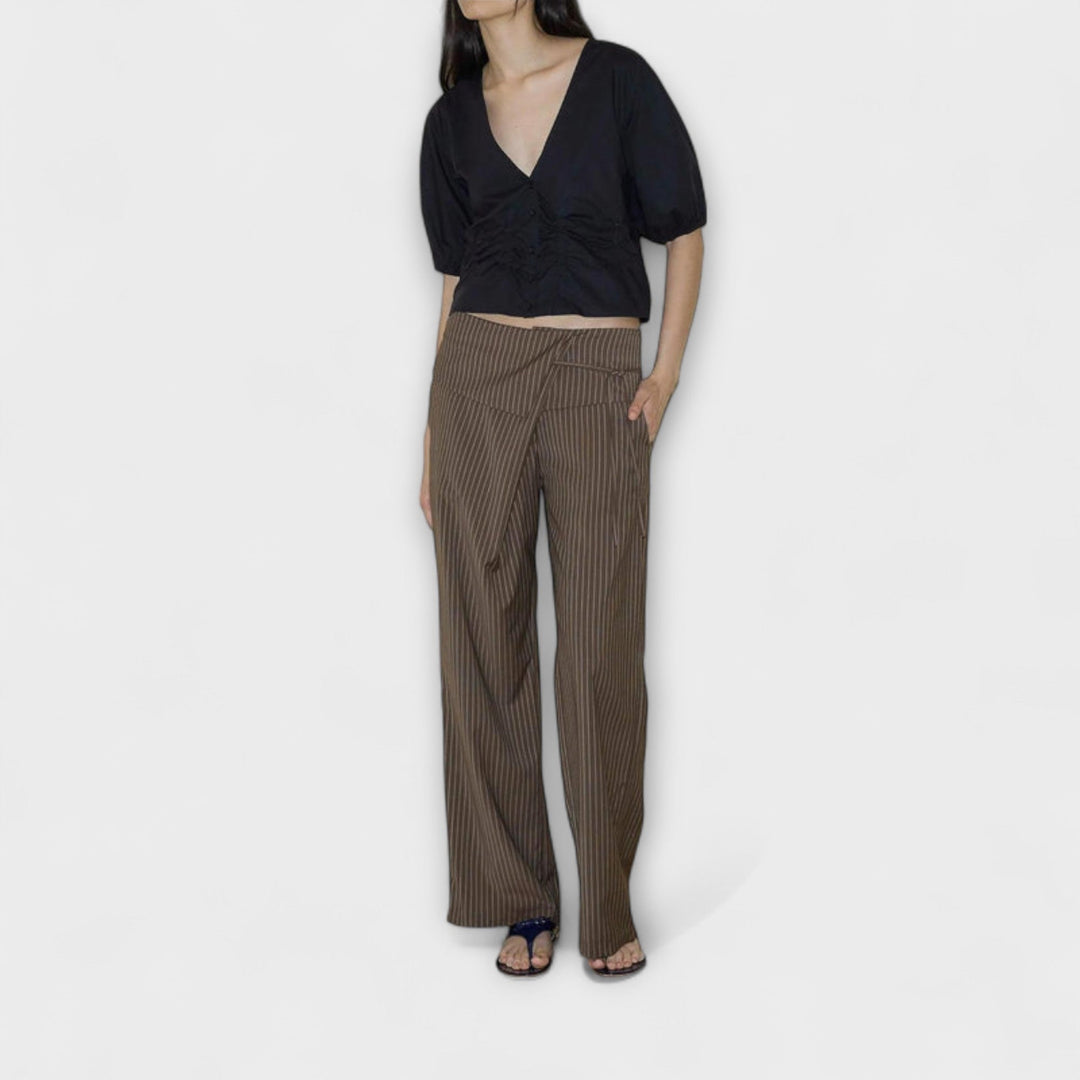 Julia - Striped Foldable Pants