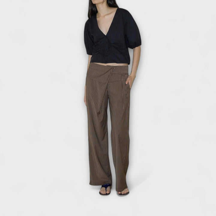 Julia - Striped Foldable Pants