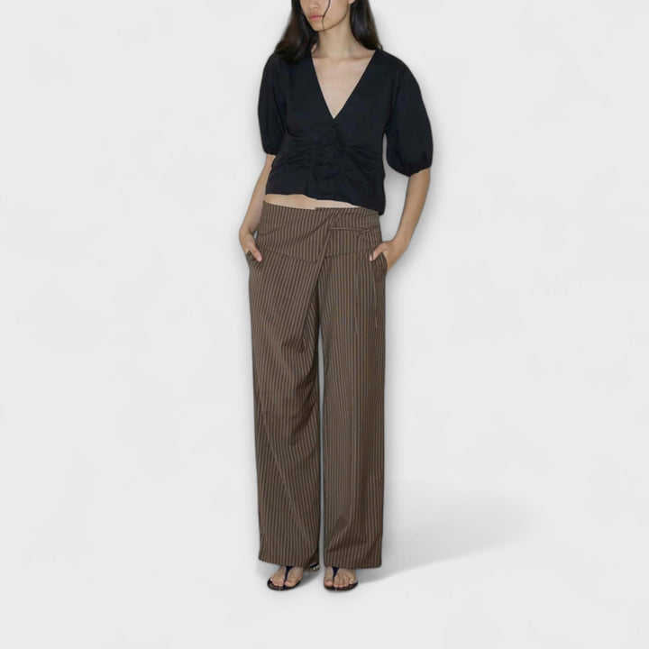 Julia - Striped Foldable Pants