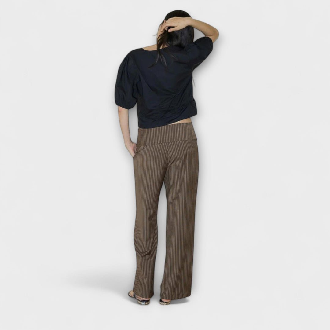 Julia - Striped Foldable Pants