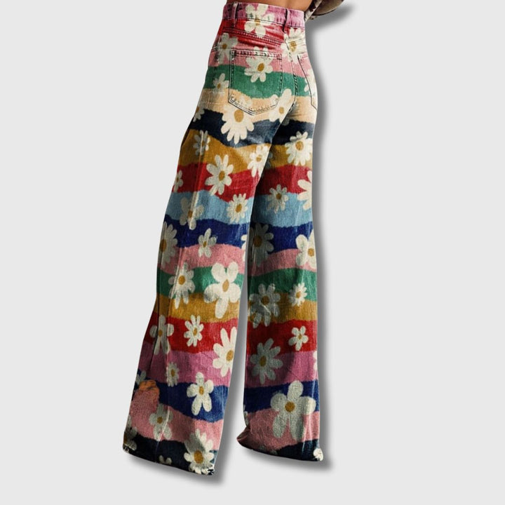 Melisande - Pantalon Coloré à Jambes Larges | Édition Limitée