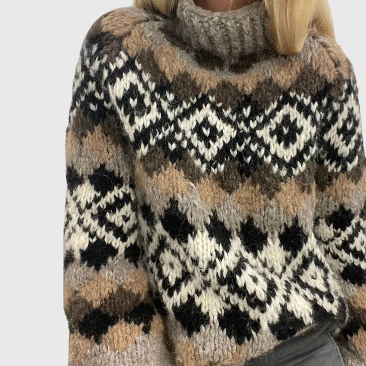 Patricia - Pull Femme Géométrique | Édition Limitée