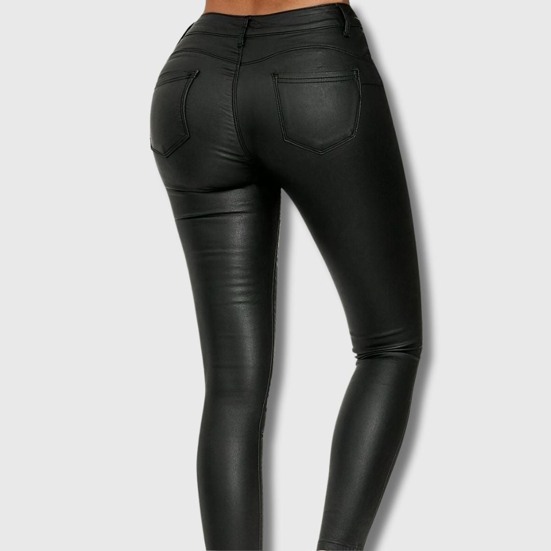 Bérénice - Pantalon Similicuir Taille Haute | Édition Limitée