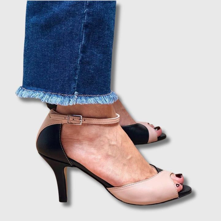 Leara™ | Women's Mid Heel Ankle Strap Cutout