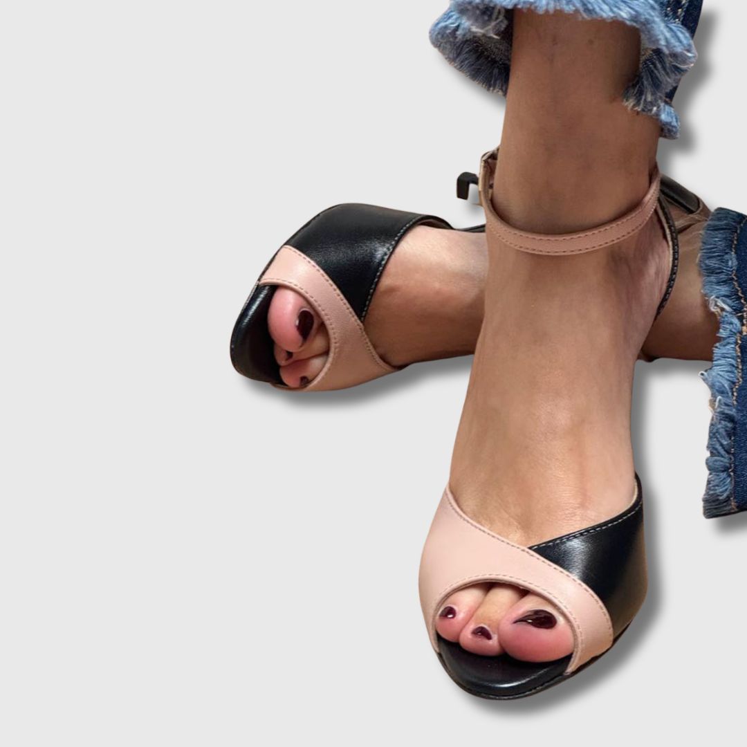 Leara™ | Women's Mid Heel Ankle Strap Cutout