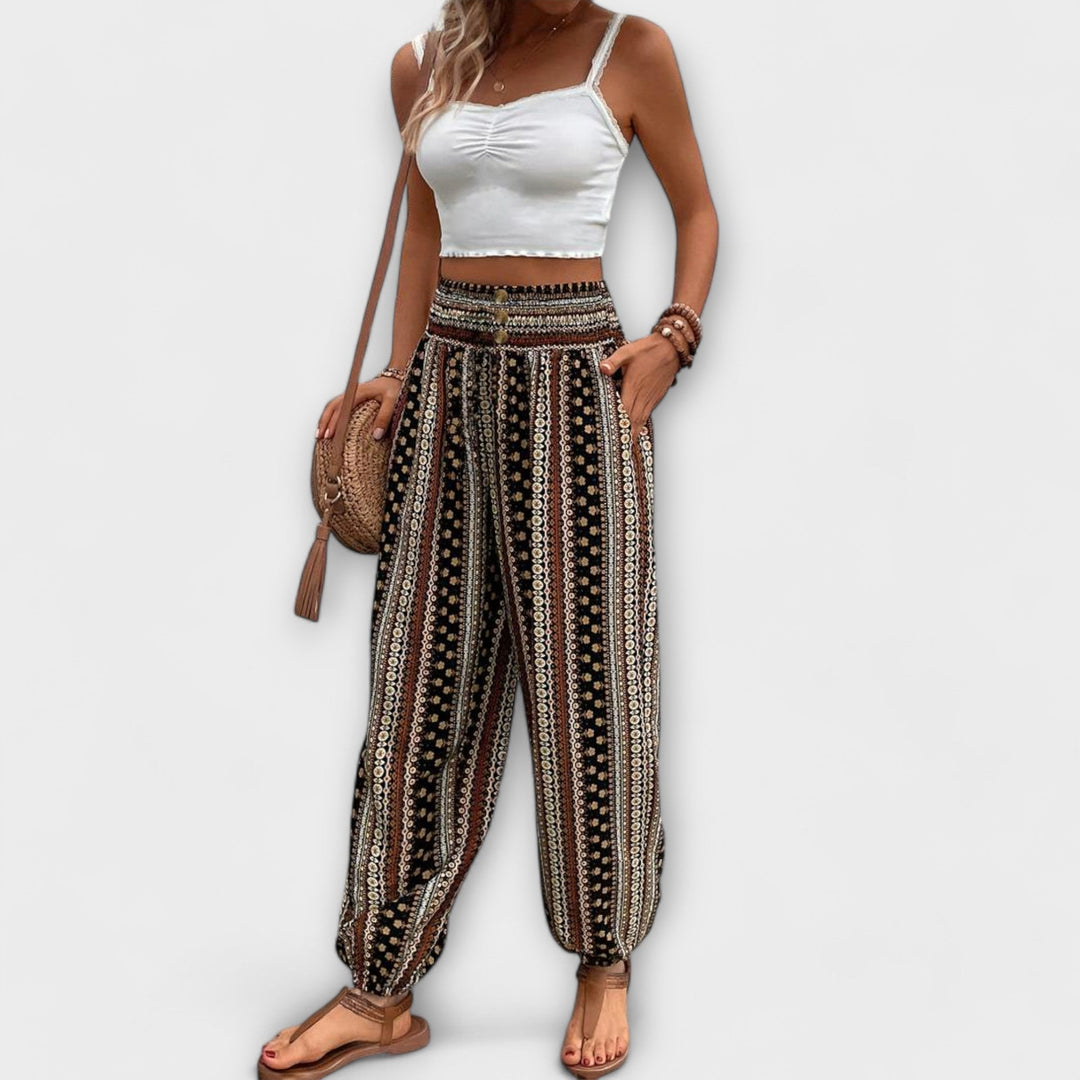 Scarlett - Pantalon avec graphique ethnique