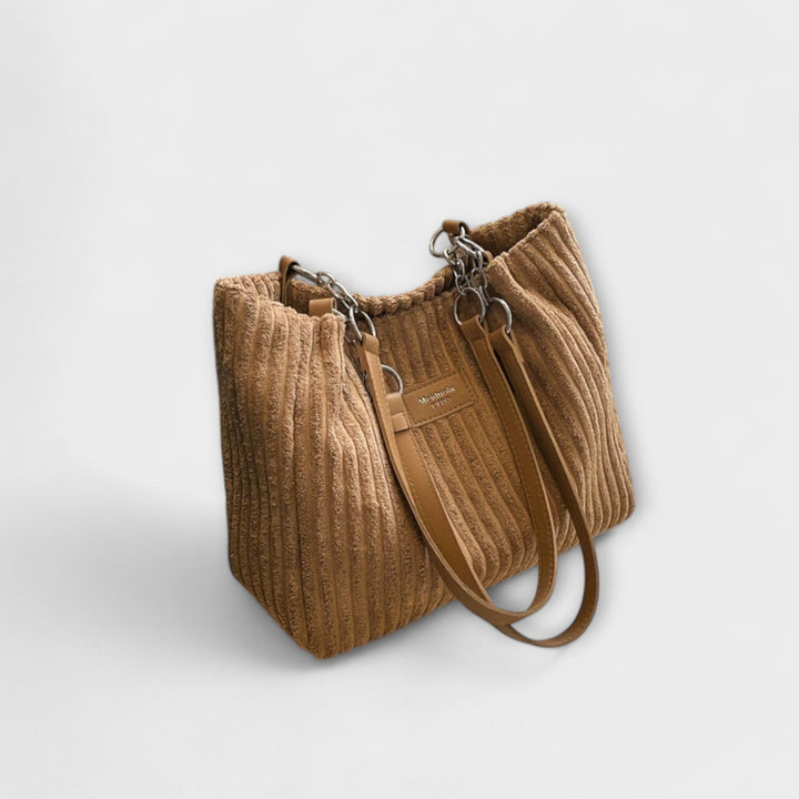 Chic - Sac à bandoulière en velours côtelé luxueux