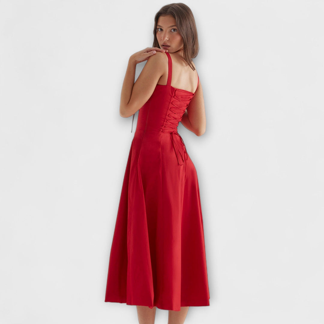 Zipporas - Robe bustier cintrée avec imprimé floral printanier moderne