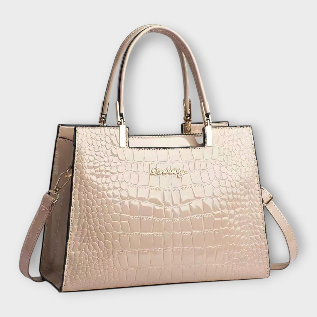 Chic - Sac à main en cuir crocodile éclatant