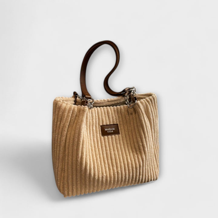 Chic - Sac à bandoulière en velours côtelé luxueux