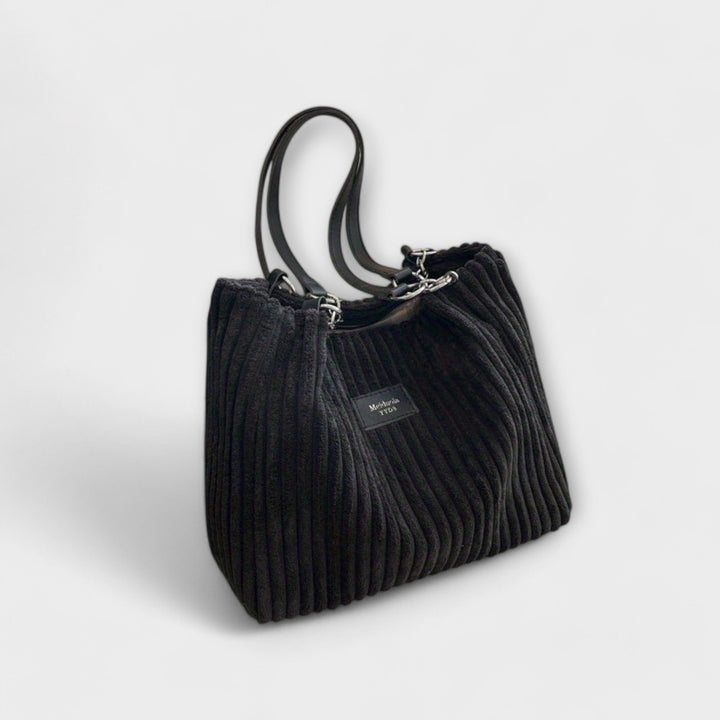 Chic - Sac à bandoulière en velours côtelé luxueux